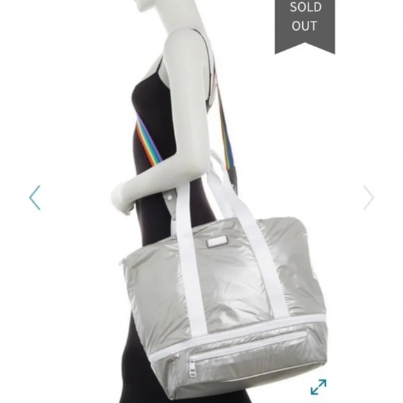 MADDEN Girl🌈Silver Parachute Overnighter Bag, Preowned, Hard to find! - Picture 6 of 16